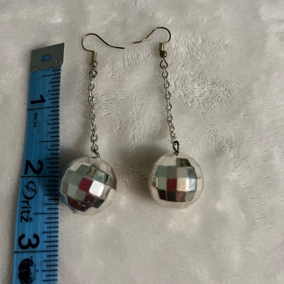 Silver Dangle Ornament Earrings - Picture 2 of 2